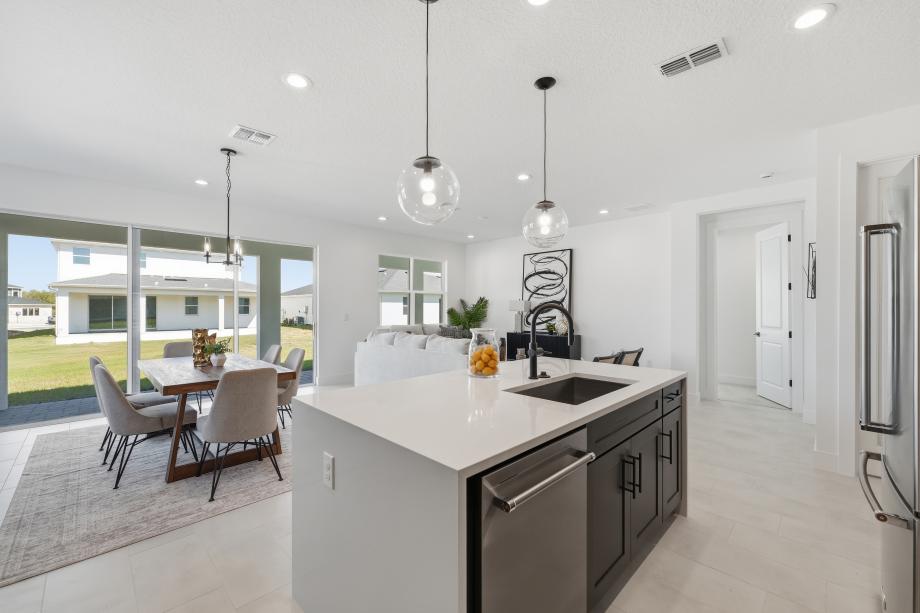 Refined living area with warm, inviting lighting