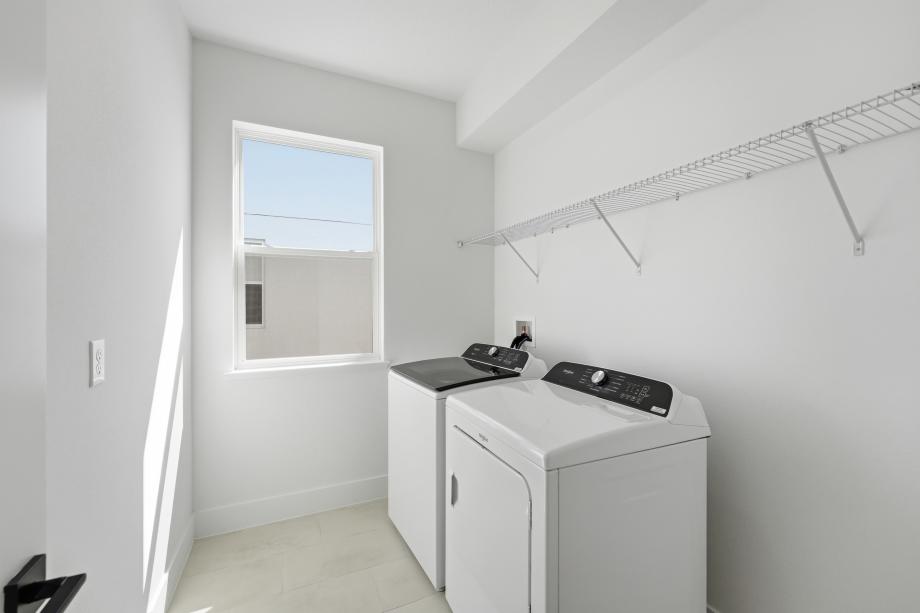An organized, smart-designed laundry room