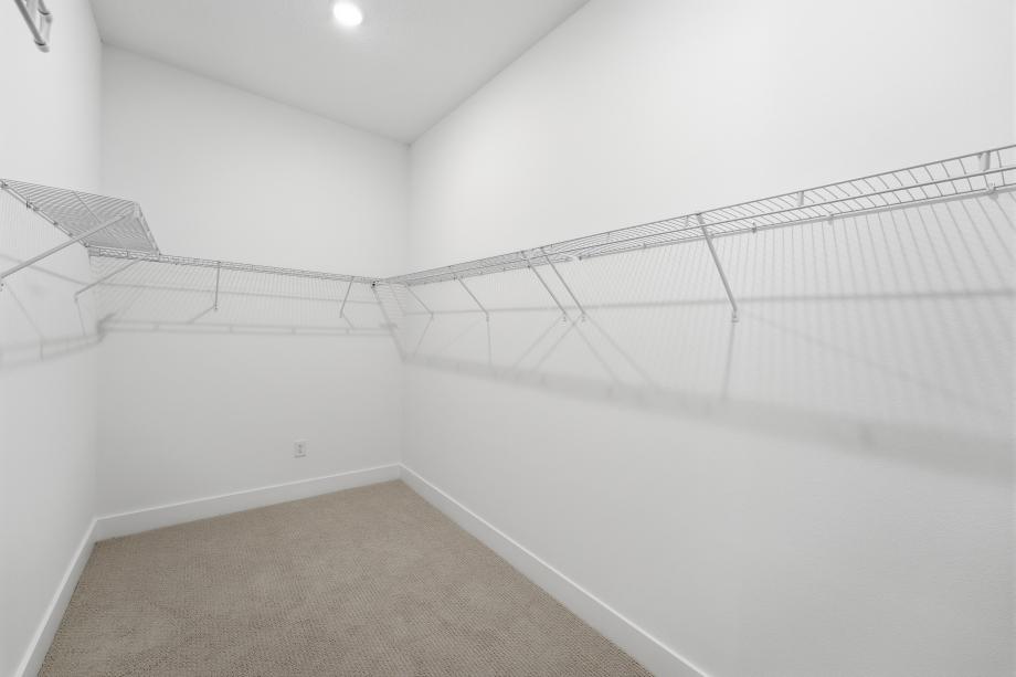 A spacious walk-in closet