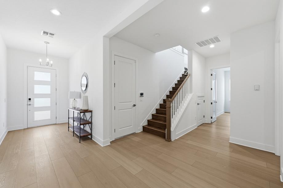 Welcoming foyers with refined design and open views