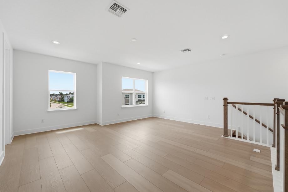 Open lofts with flexible living space and overlook views