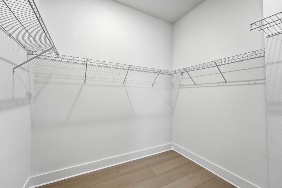 Expansive walk-in closets with ample organization space