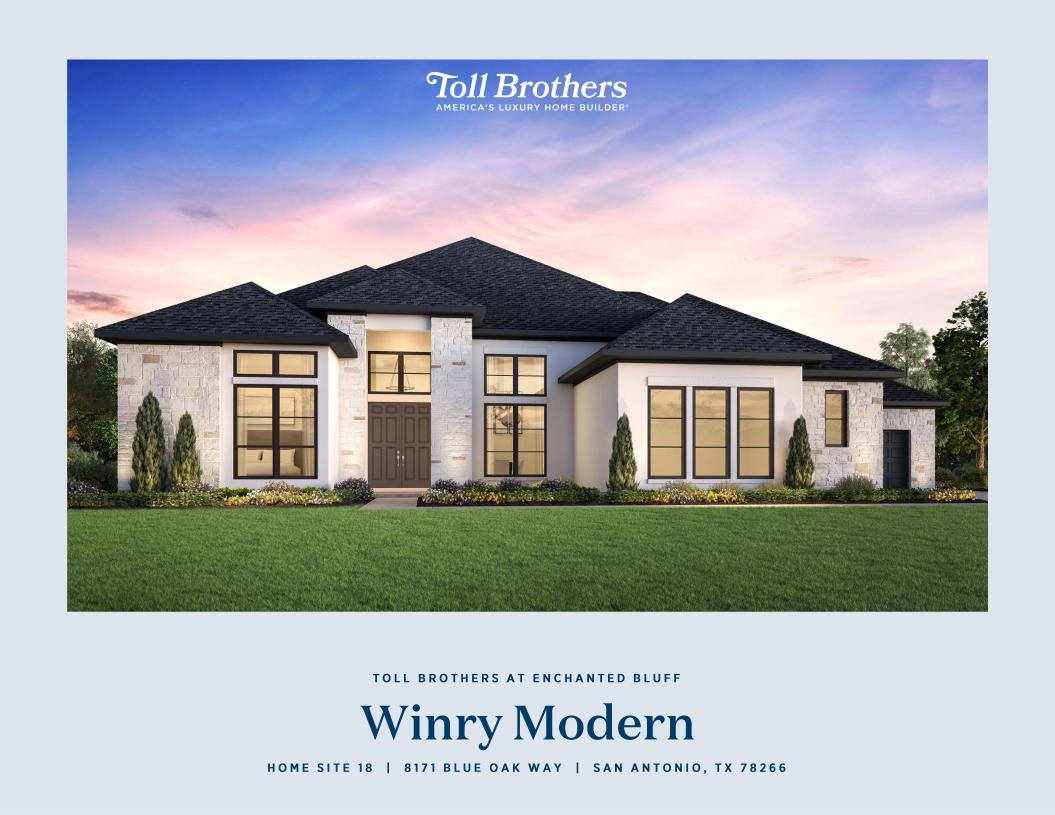 Winry Model Home Design in Toll Brothers at Enchanted Bluff by