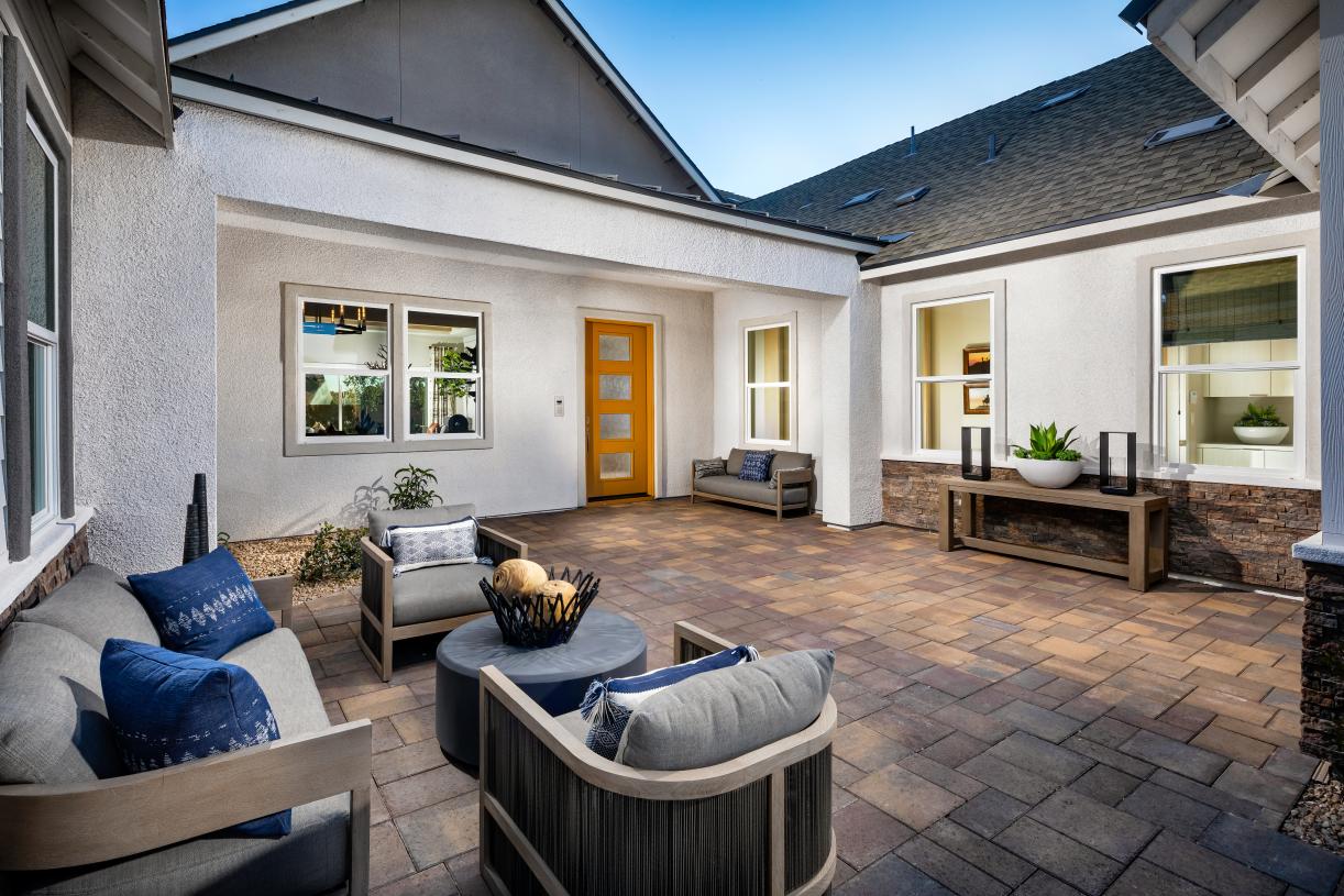 Courtyards and expansive patios