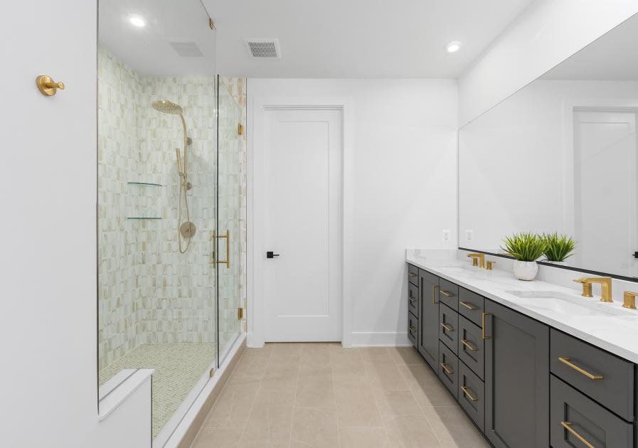 Elegant and spacious primary bath