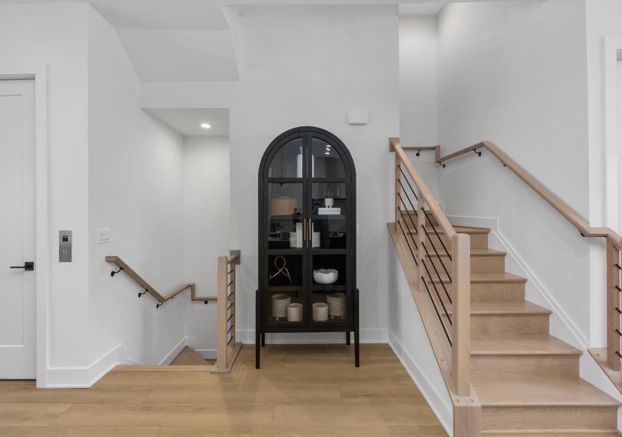 This home gives you the option to take the stairs or the elevator