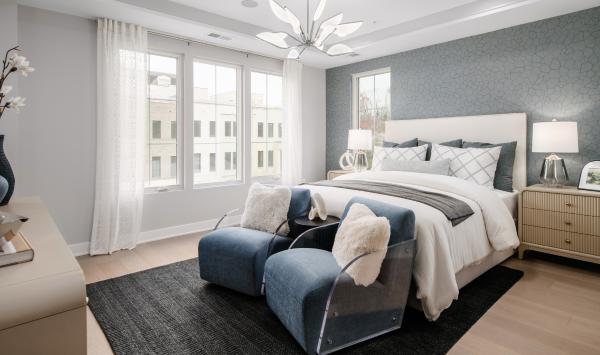 Luxurious primary bedroom