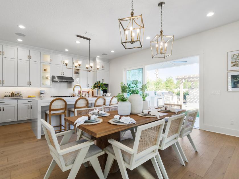 Sliding glass door connecting indoor-outdoor living