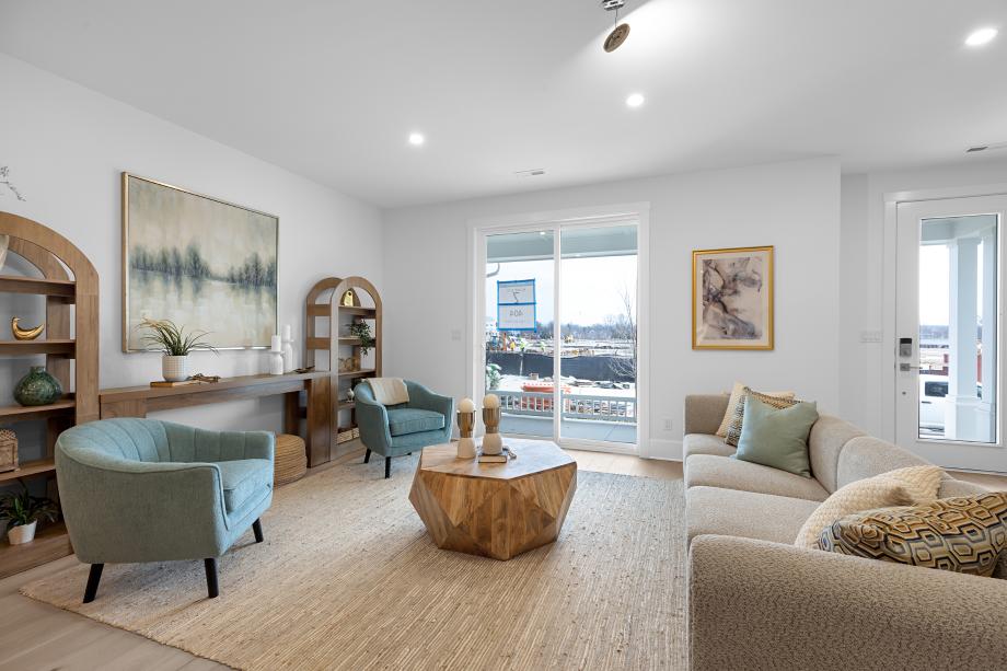 Spacious great room with abundant natural light