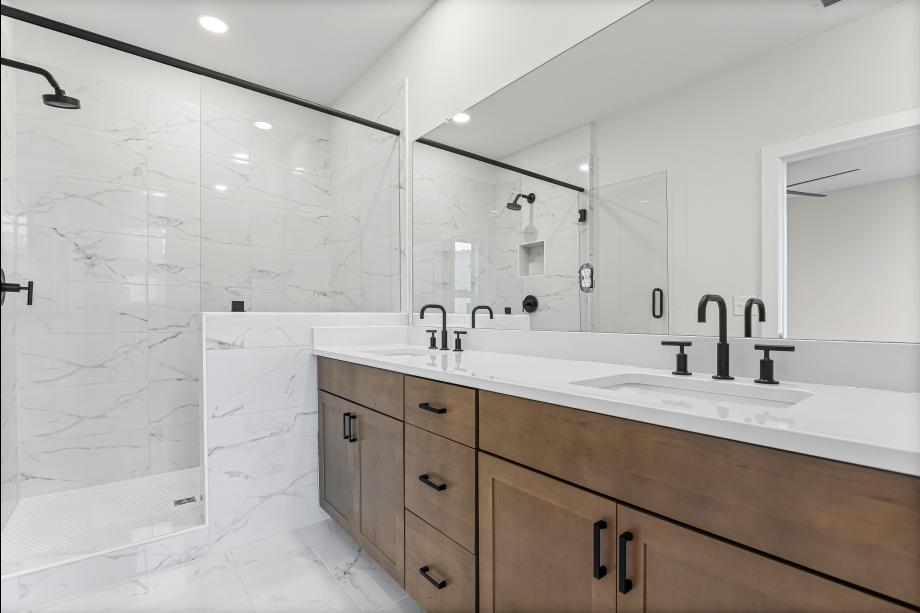 Spa-like primary bathroom