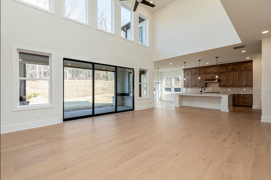 Two-story windows in the great room