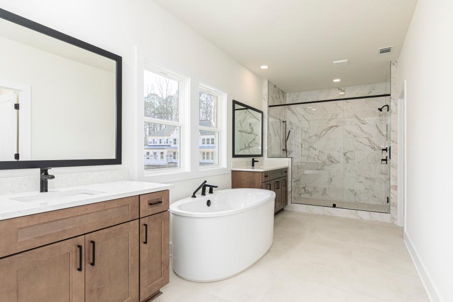 Spa-like primary bathroom