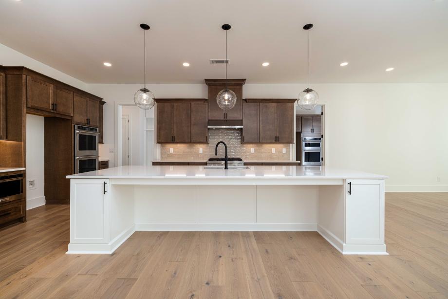 Expansive kitchen with large center island