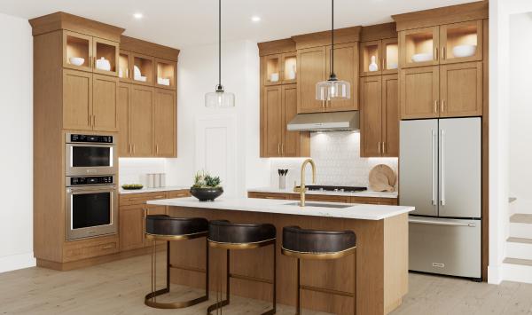 Gorgeous open kitchen with large center island and designer appointments