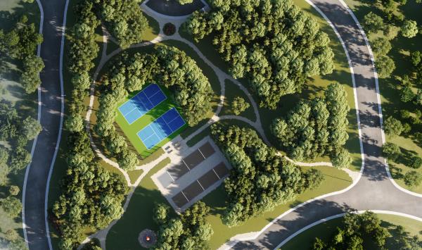Residents will be able to enjoy the sport courts and walking trails