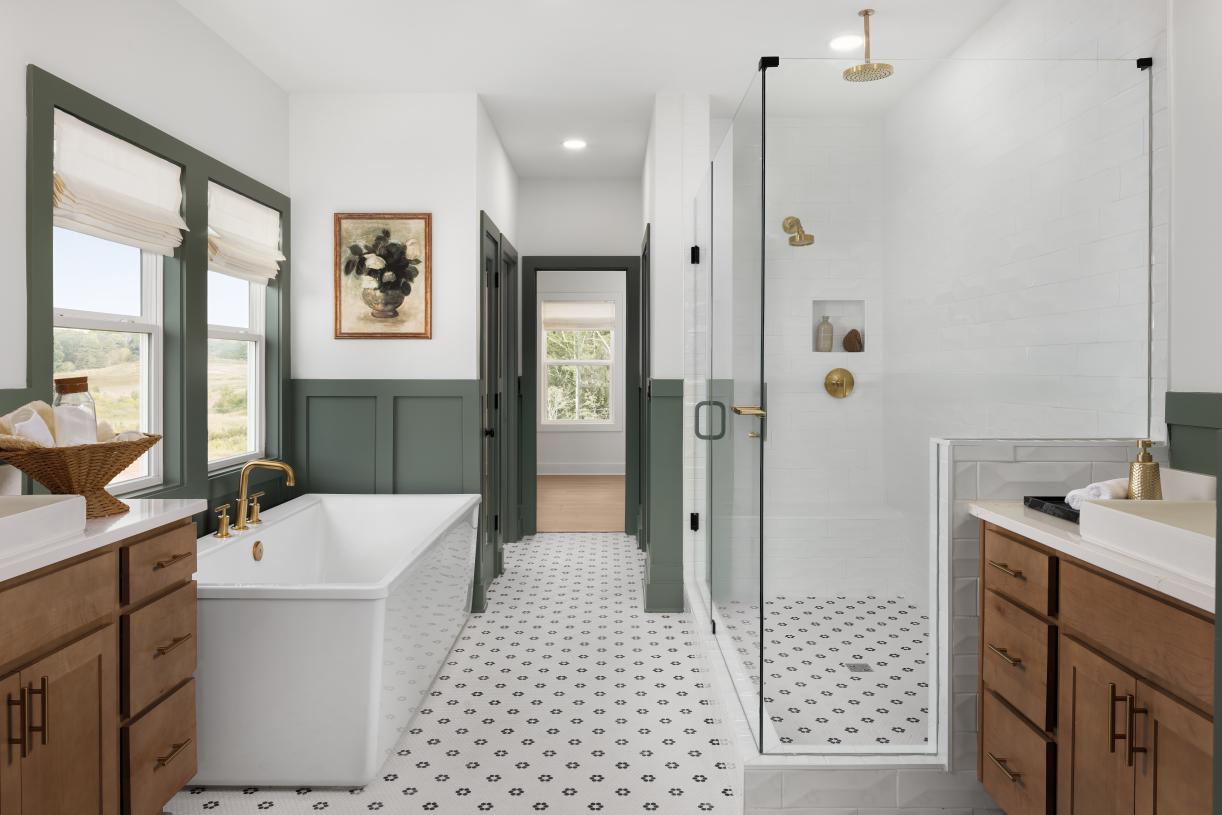 Spa-like primary bathrooms