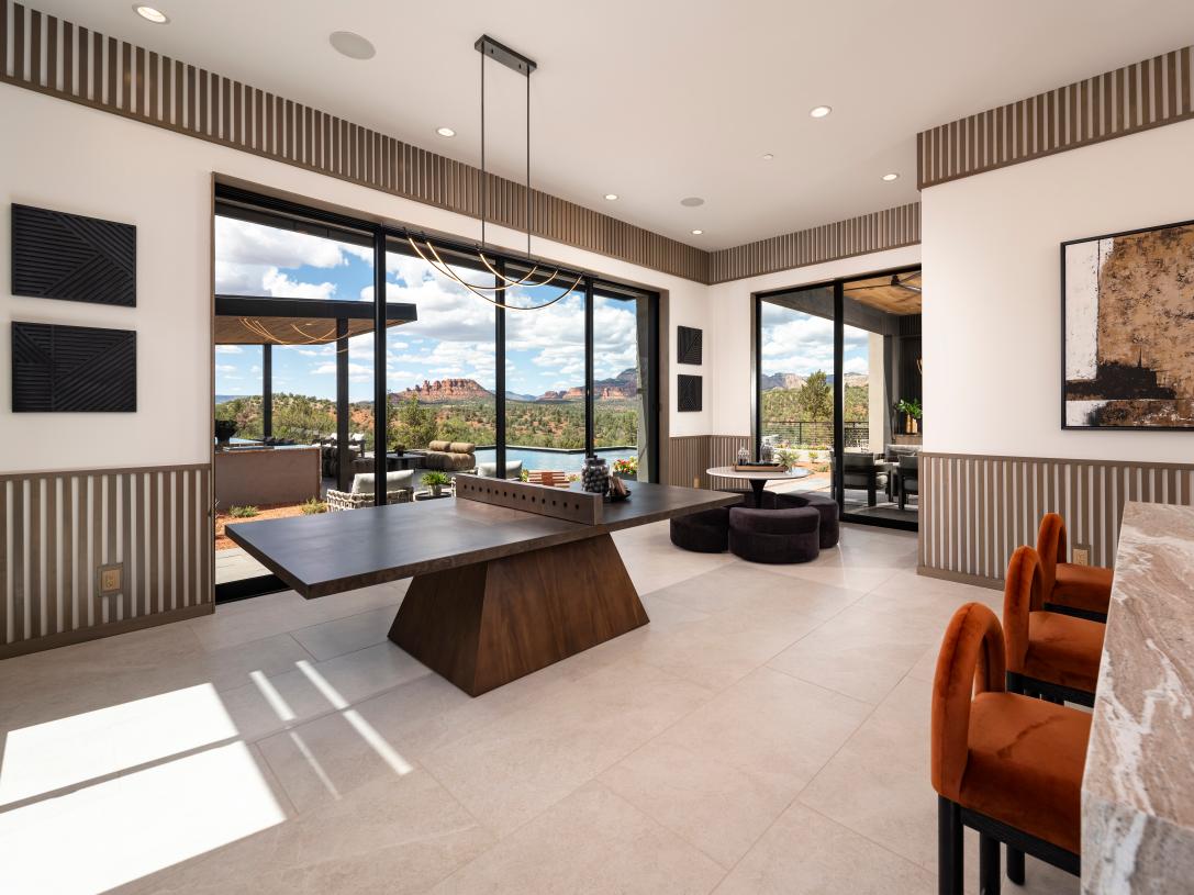 Bonus area with sliding glass doors and gorgeous mountain views