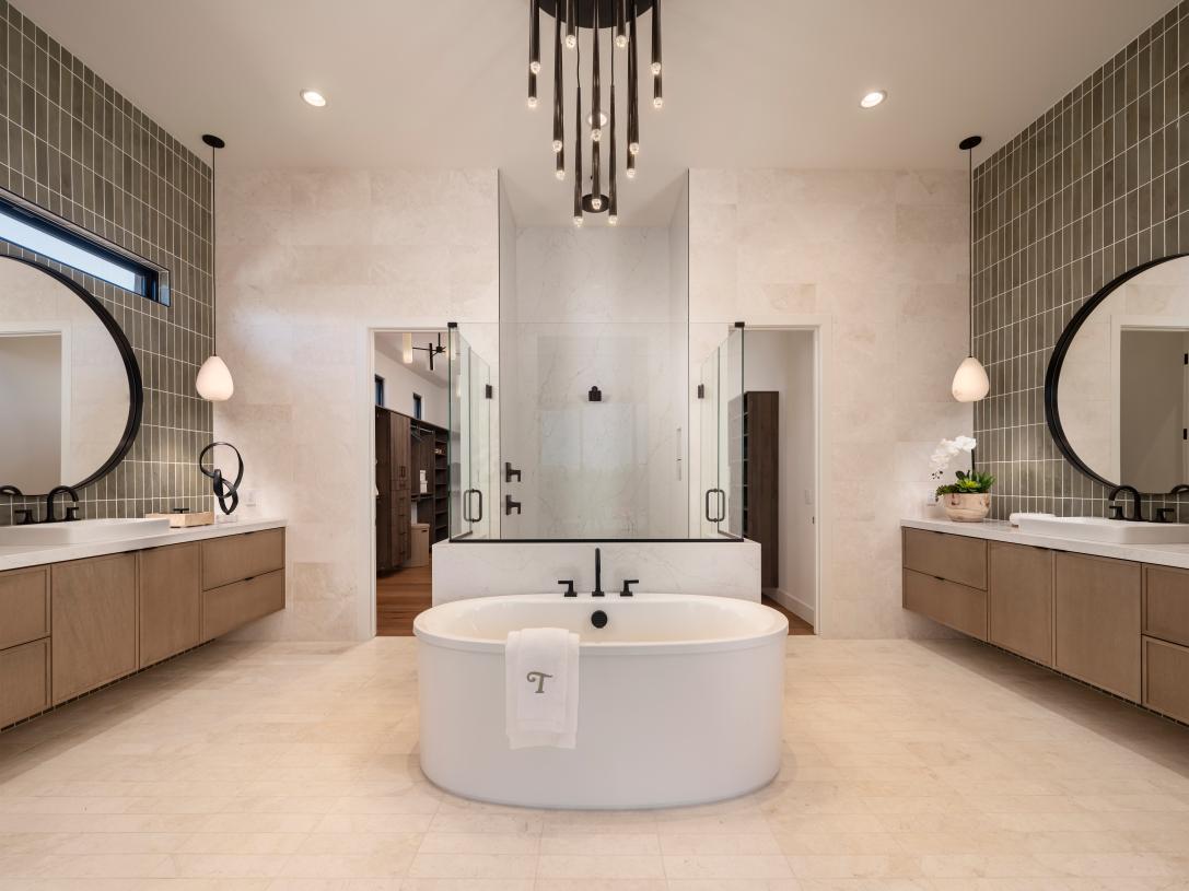 Serene primary bathrooms with impressive finishes, providing ultimate relaxation at home