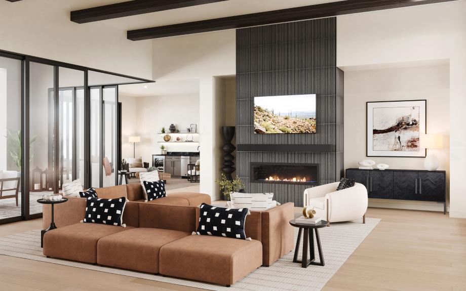 Open-concept floor plan ideal for indoor-outdoor entertaining