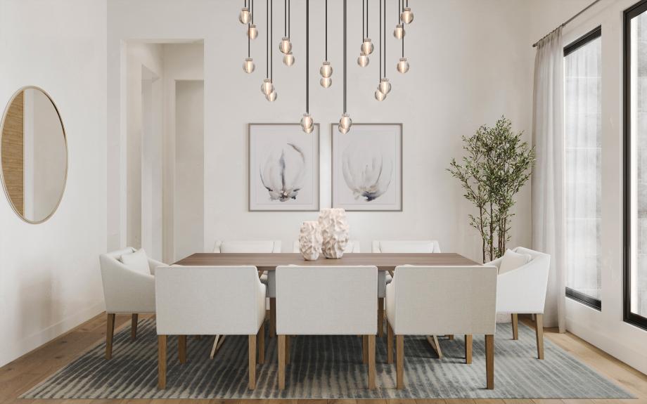 Gorgeous dining room with neutral finishes