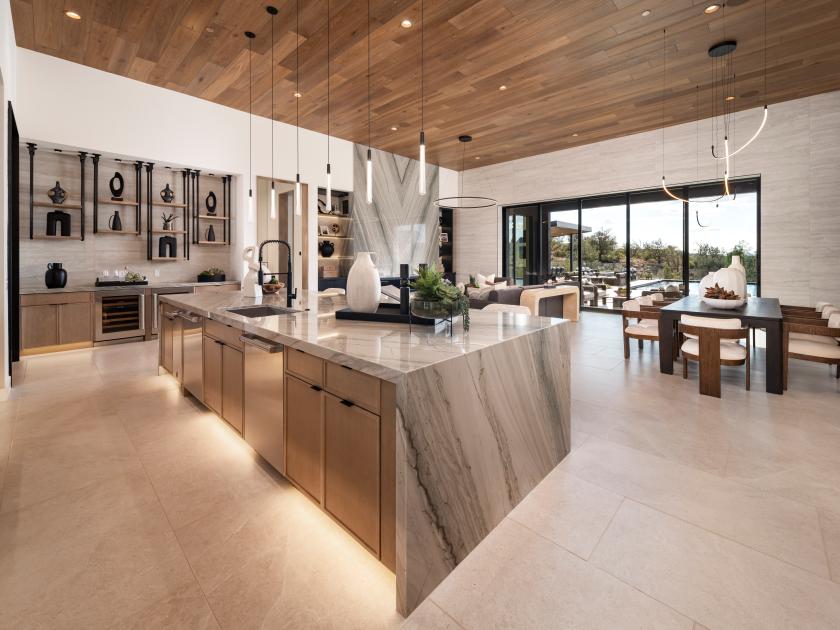 Well-appointed kitchen with gorgeous island