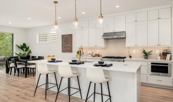 Kitchen and casual dining area