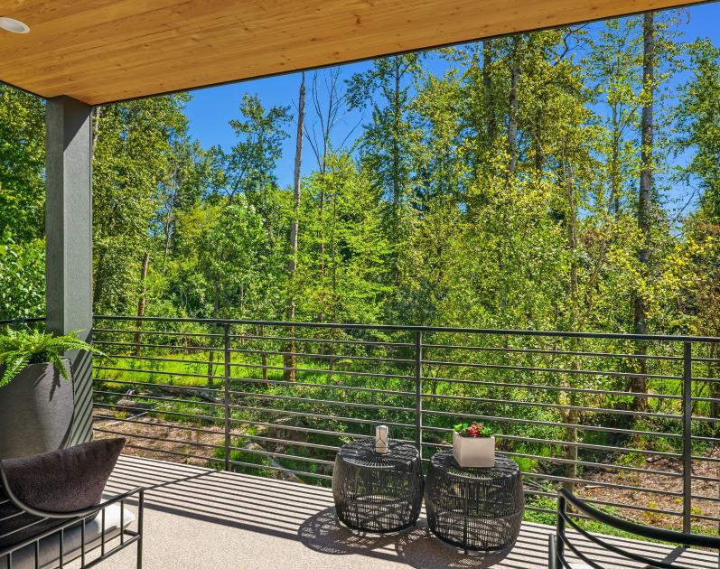 Greenbelt view from the covered deck