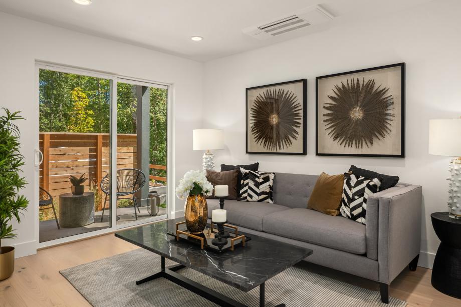 Flex space on the first floor is ideal for multi-gen living