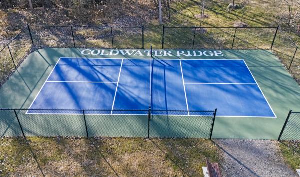Exclusive community pickleball court