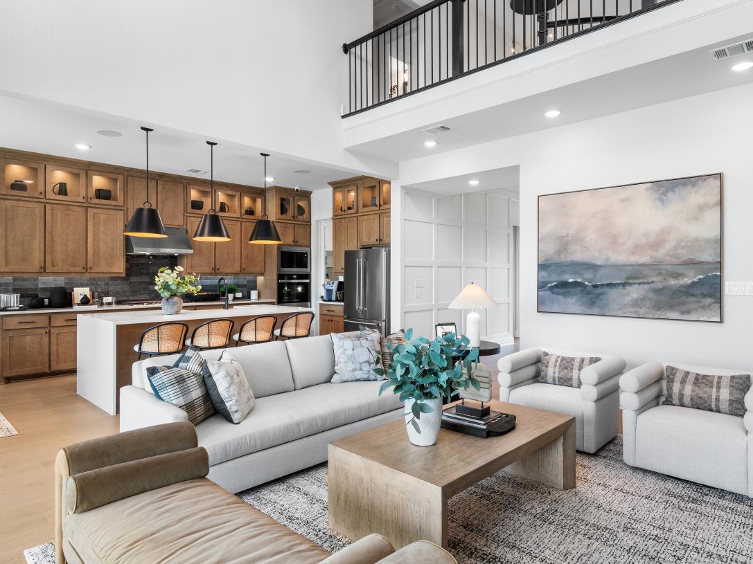 Soaring two-story great rooms