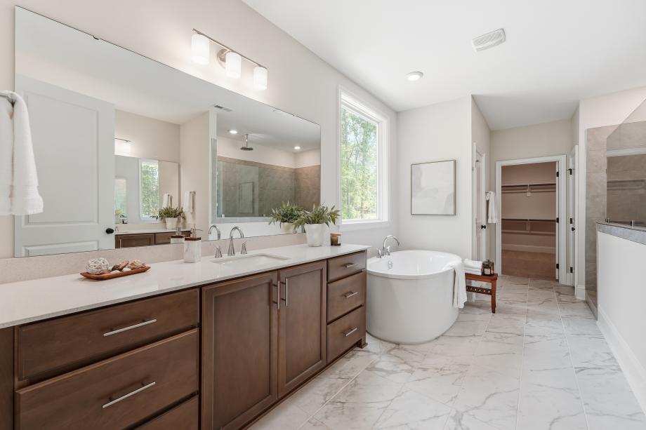 Spa-like primary bathroom