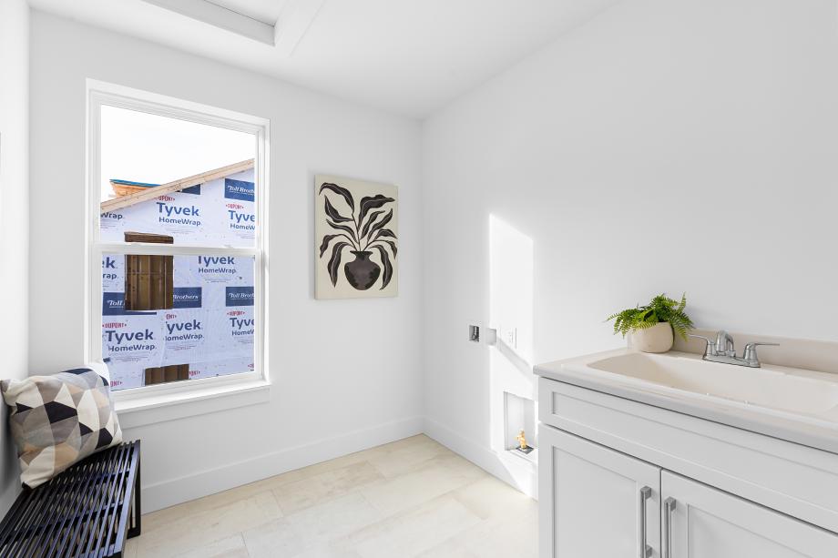 Convenient bedroom-level laundry