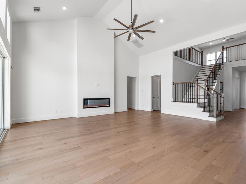 Great room with high ceilings