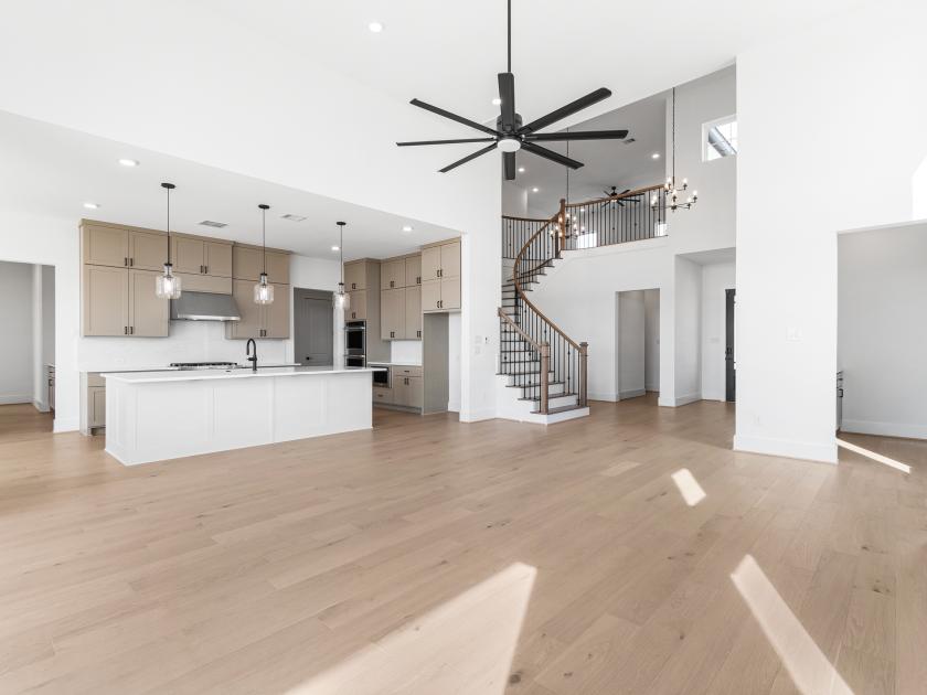 Great room and kitchen