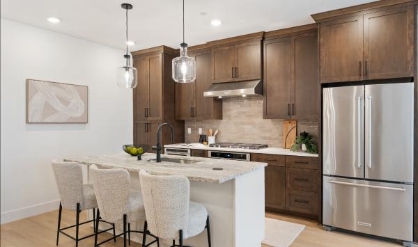 Well-appointed kitchen with central island