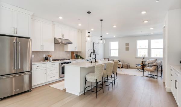 Well-appointed kitchen overlooks the great room