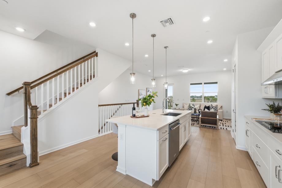 Bright, open great room with indoor-outdoor capability made for gathering