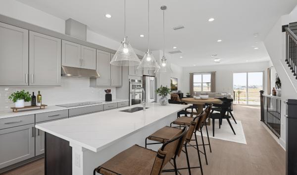 Thoughtfully designed kitchen with expansive counter space and styled finishes