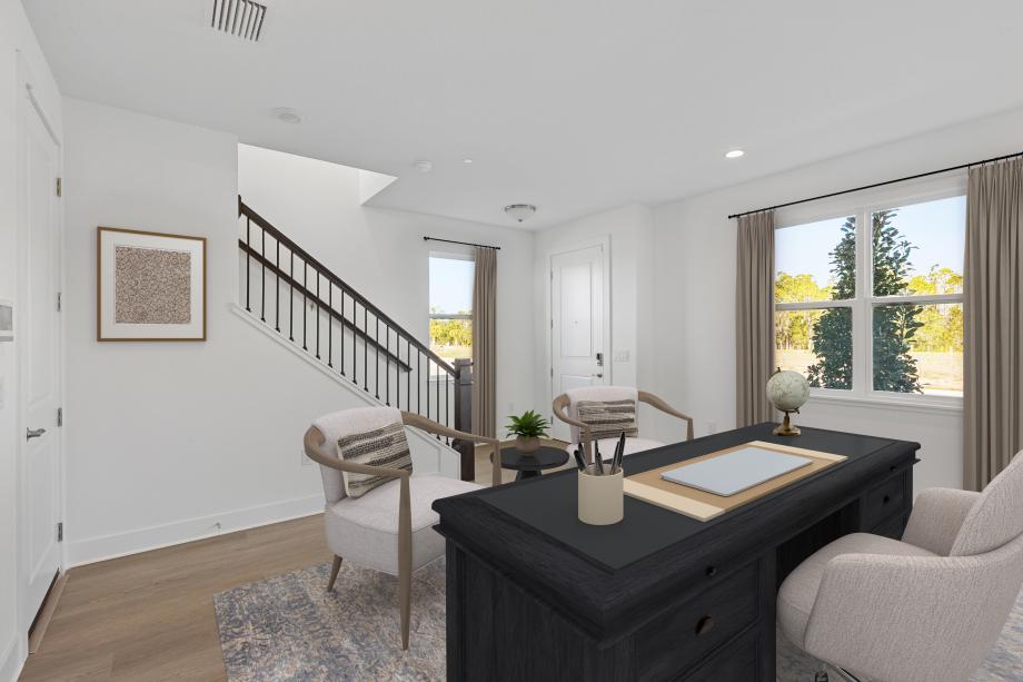 Refined living area with warm, inviting lighting