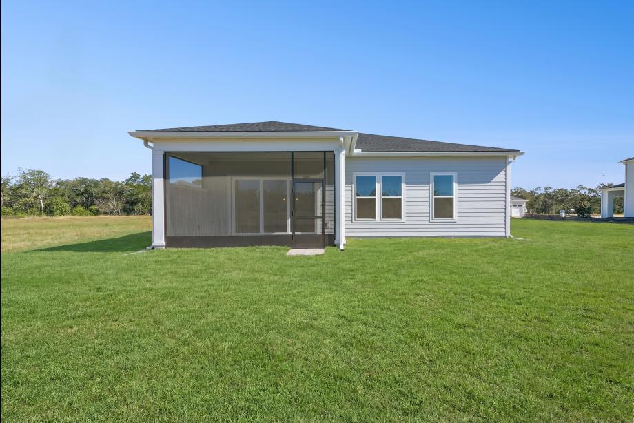 Spacious covered lanai and backyard