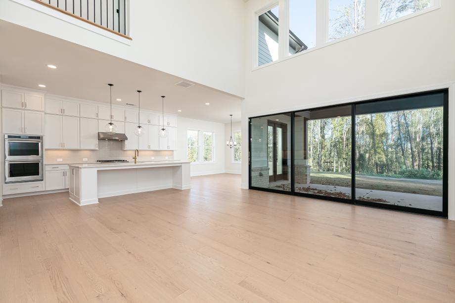 Charming fireplace anchors the great room
