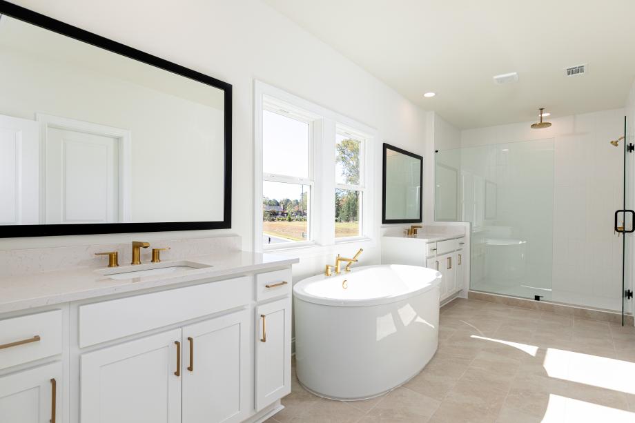 Spa-like primary bathroom