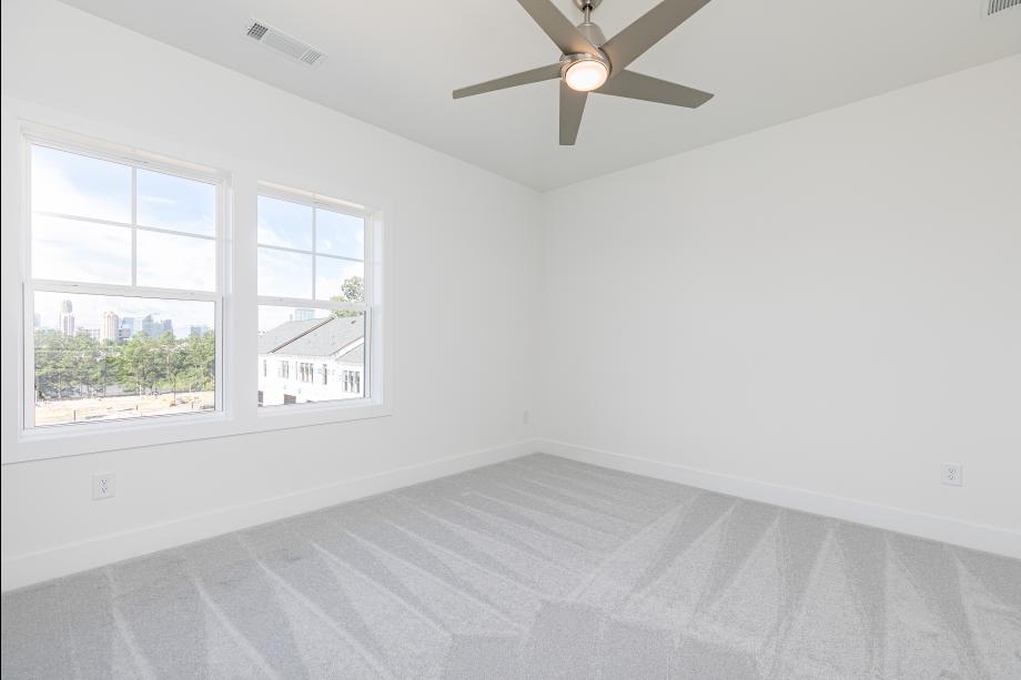 Spacious primary bedroom