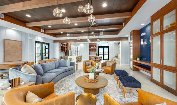 Relax and enjoy time with neighbors in the clubroom