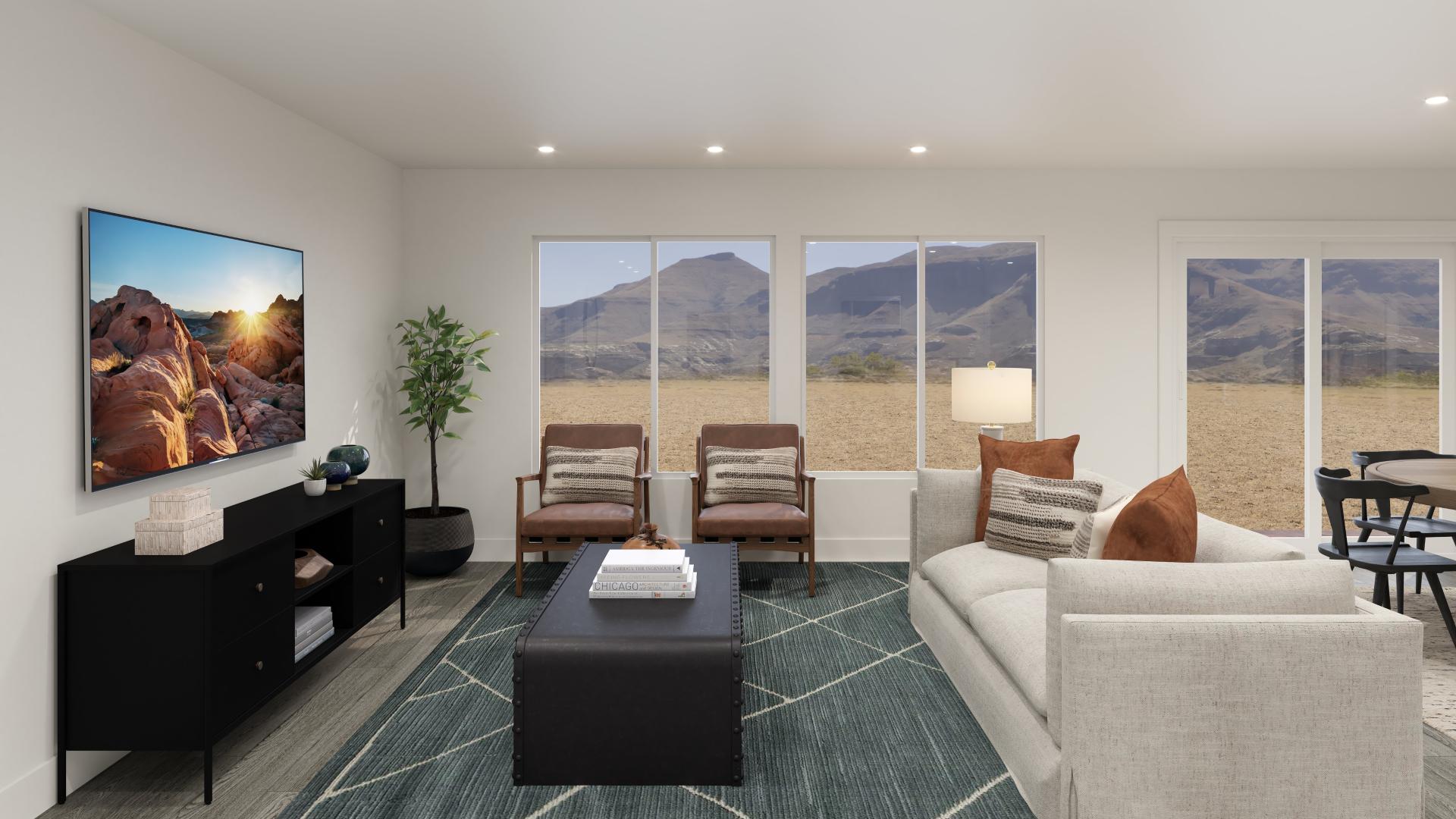 Open great room designed for everyday living