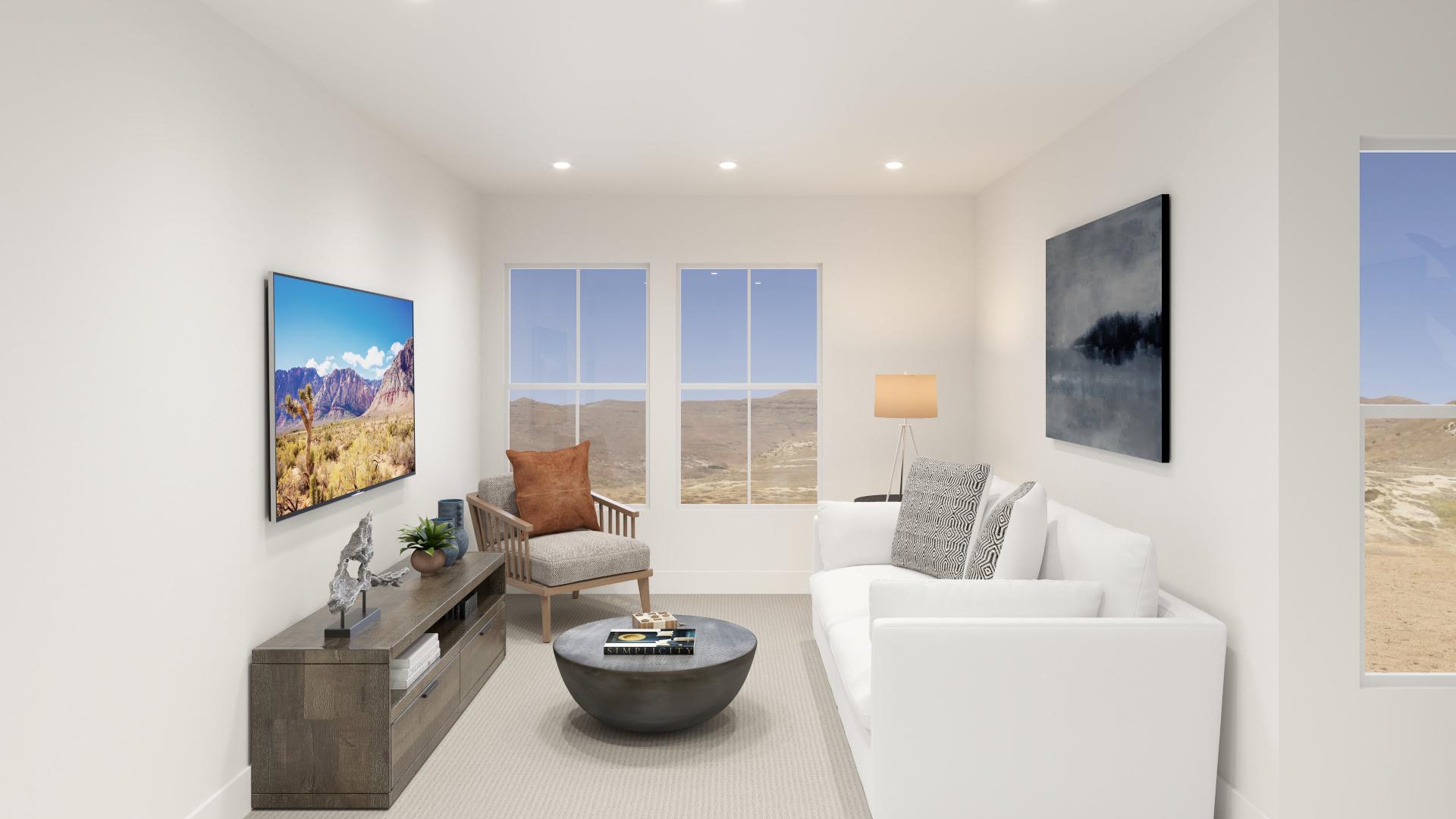 Flexible loft space—perfect for a home office, play area, or media room