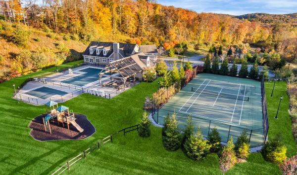 Outdoor heated pool and sport courts