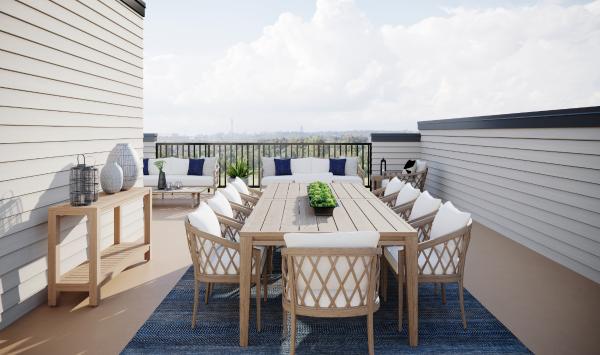 Rooftop terraces provide extra space to entertain