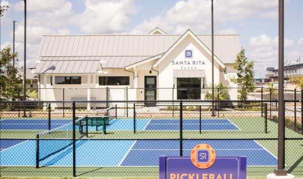 Play a game of pickleball with neighbors