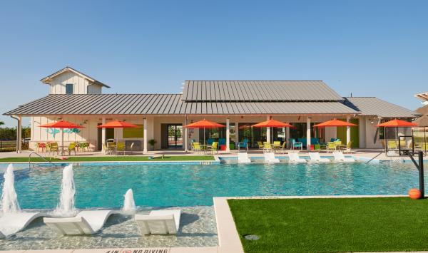 Relax at the resort-style pools with cabanas
